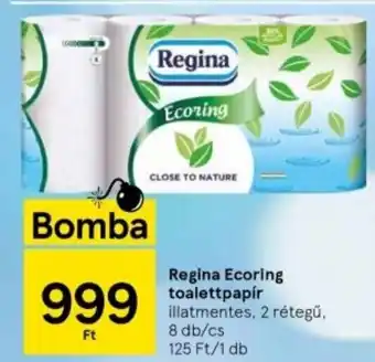 Tesco Regina Ecoring toalettpapír illatmentes, 2 rétegű, 8 db/cs ajánlat