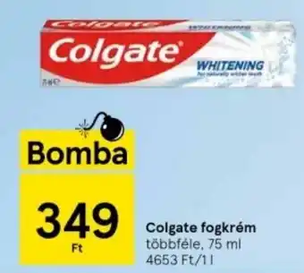 Tesco Colgate fogkrém többféle, 75 ml ajánlat