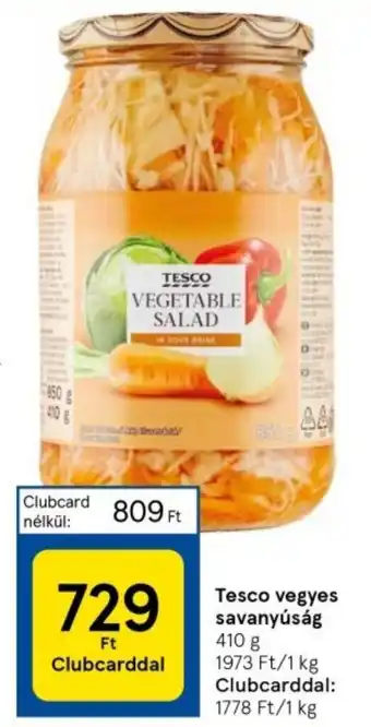 Tesco Tesco vegyes savanyúság 410g ajánlat