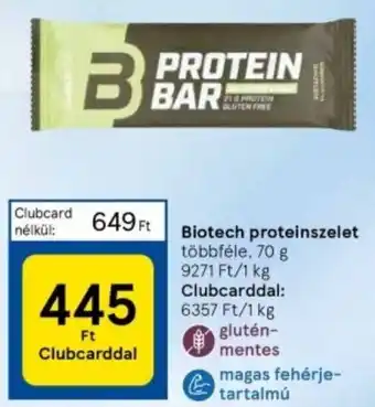 Tesco Biotech proteinszelet többféle, 70 g ajánlat