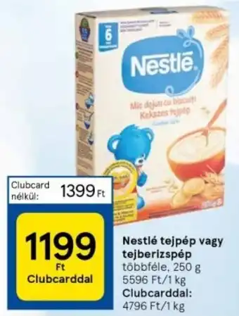 Nestlé tejpép vagy tejberizspép többféle, 250 g