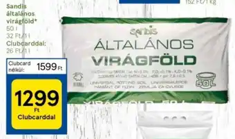 Tesco Sandis általános virágföld 50l ajánlat
