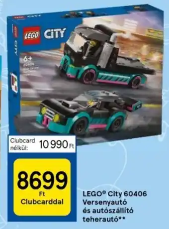 Tesco LEGO City 60406 Versenyautó és autószállító teherautó ajánlat