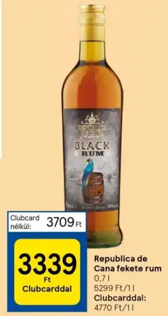 Tesco Republica de Cana fekete rum 0.7l ajánlat