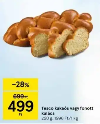 Tesco Tesco kakaós vagy fonott kalács 250 g ajánlat