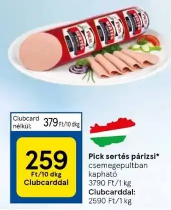 Tesco Pick sertés párizsi 10dkg ajánlat