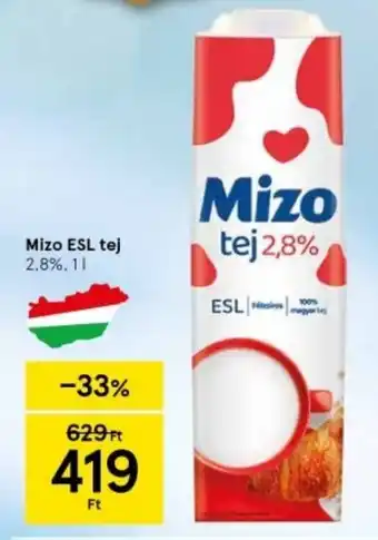Tesco Mizo ESL tej 2,8%, 1l ajánlat