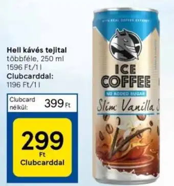 Tesco Hell kávés tejital többféle, 250 ml ajánlat
