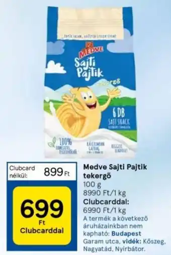 Tesco Medve Sajti Pajtik tekergő 100g ajánlat