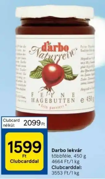Tesco Darbo lekvár többféle, 450 g ajánlat