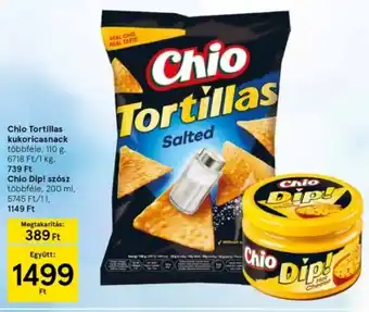 Tesco Chio Tortillas kukoricasnack többféle, 110 g ajánlat