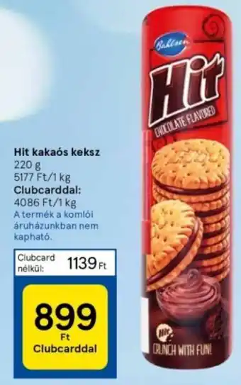 Tesco Hit kakaós keksz 220g ajánlat