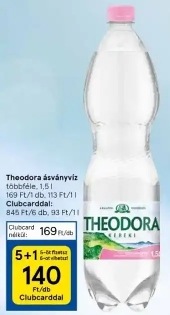 Theodora ásványvíz többféle, 1,5l