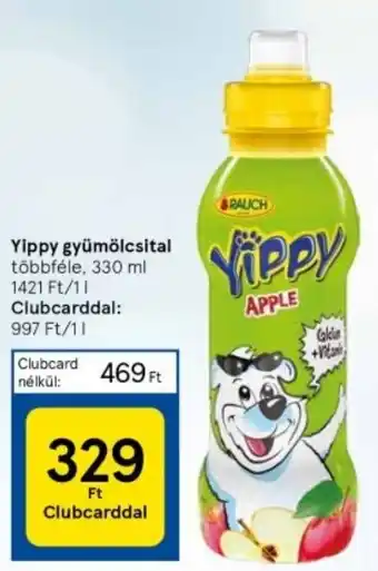 Tesco Yippy gyümölcsital többféle, 330 ml ajánlat