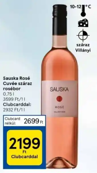Sauska Rosé Cuvée száraz rosébor 0.75l