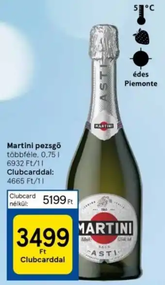 Tesco Martini pezsgő többféle, 0,75 l ajánlat