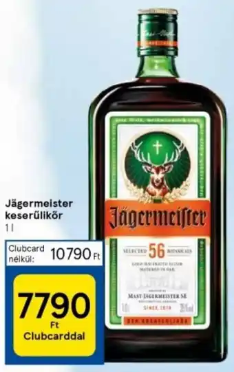 Tesco Jägermeister keserűlikör 1l ajánlat