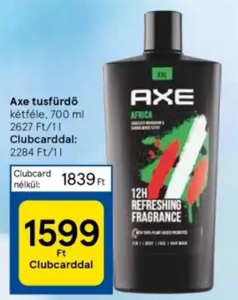 Tesco Axe tusfürdő kétféle, 700 ml ajánlat