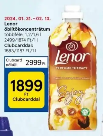 Tesco lenor öblítőkoncentrátum többféle 1,2l ajánlat