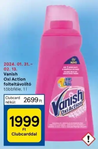 Tesco Vanish Oxi Action folteltávolító többféle, 1l ajánlat