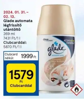 Tesco Glade automata légfrissítő utántöltő 269ml ajánlat