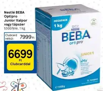 Tesco Nestlé BEBA Optipro Junior italpor vagy tápszer többféle, 1 kg ajánlat