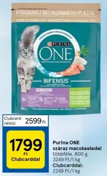 Tesco Purina ONE száraz macskaeledel többféle, 800 g ajánlat