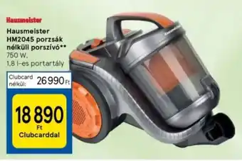 Hausmeister HM2045 porzsák nélküli porszívó