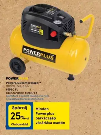 Tesco Powerplus kompresszor ajánlat