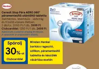 Tesco Ceresit Stop Pára AERO 360 páramentesítő utántöltő tabletta ajánlat