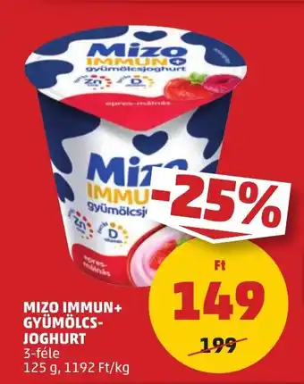 PENNY MIZO IMMUN+ GYÜMÖLCS-JOGHURT 125 g ajánlat