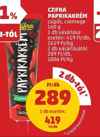 PENNY CZIFRA PAPRIKAKRÉM 160 g ajánlat