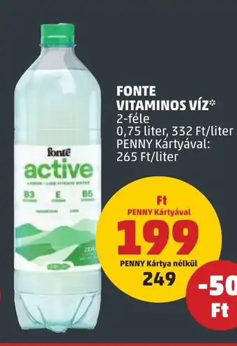 PENNY FONTE VITAMINOS VÍZ 0,75 l ajánlat