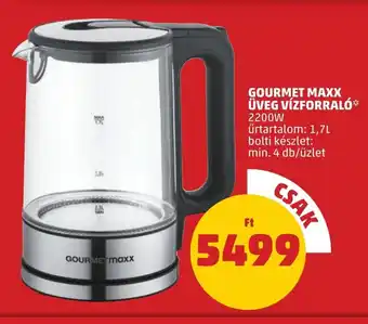 PENNY GOURMET MAXX ÜVEG VÍZFORRALÓ 1 db ajánlat