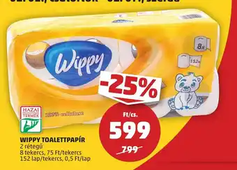 PENNY WIPPY TOALETTPAPÍR 8 tekercs ajánlat