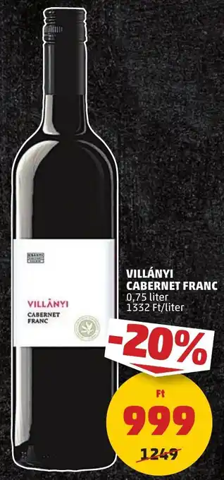 PENNY VILLANYI CABERNET FRANC 0.75l ajánlat