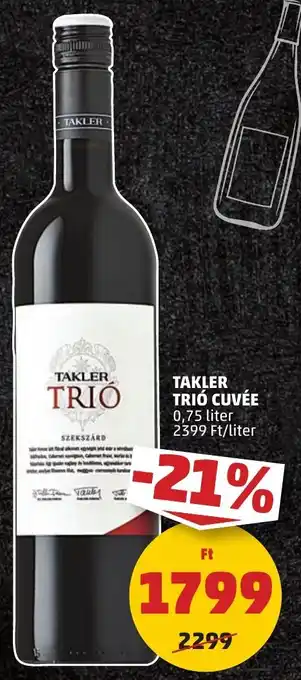 TAKLER TRIÓ CUVÉE 0,75 liter