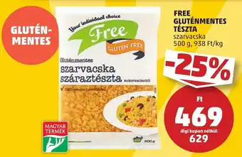 PENNY FREE GLUTÉNMENTES TÉSZTA 500g ajánlat