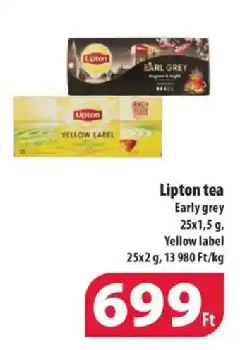 Coop Lipton tea Early grey 25x1.5g ajánlat