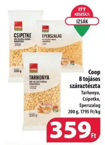 Coop Coop 8 tojásos száraztészta 200 g ajánlat