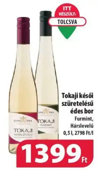 Coop Tokaji késői szüretelésű édes bor 0.5l ajánlat