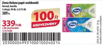 Coop Zewa Deluxe papír zsebkendő 90db ajánlat