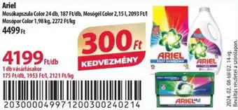 Coop Ariel Mosókapszula Color 24 db, Mosógél Color 2,15l ajánlat