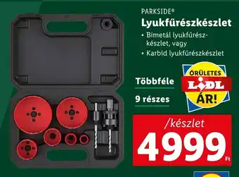 Lidl PARKSIDE Lyukfűrészkészlet ajánlat