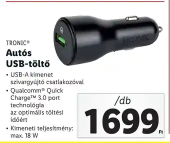 Lidl TRONIC Autós USB-töltő 1 db ajánlat