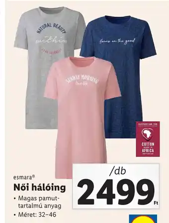Lidl esmara Női hálóing 1 db ajánlat