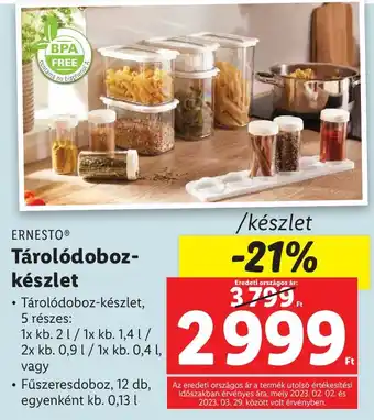 Lidl ERNESTO Tárolódoboz-készlet ajánlat