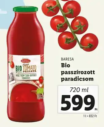 Lidl BARESA Bio passzírozott paradicsom 720 ml ajánlat