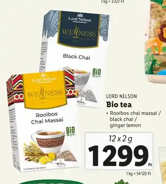 Lidl LORD NELSON Bio tea 12 x 2 g ajánlat