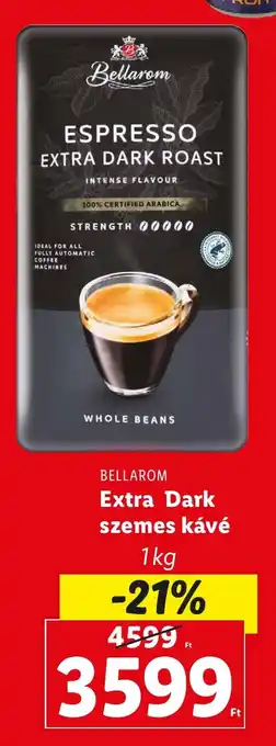 Lidl BELLAROM Extra Dark szemes kávé 1 kg ajánlat